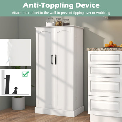 Costway kitchen Pantry Cabinet with Doors & Adjustable Shelves