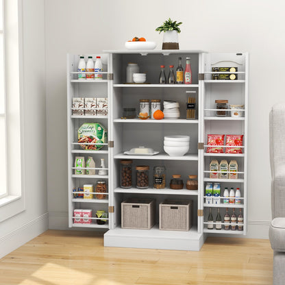 Costway kitchen Pantry Cabinet with Doors & Adjustable Shelves