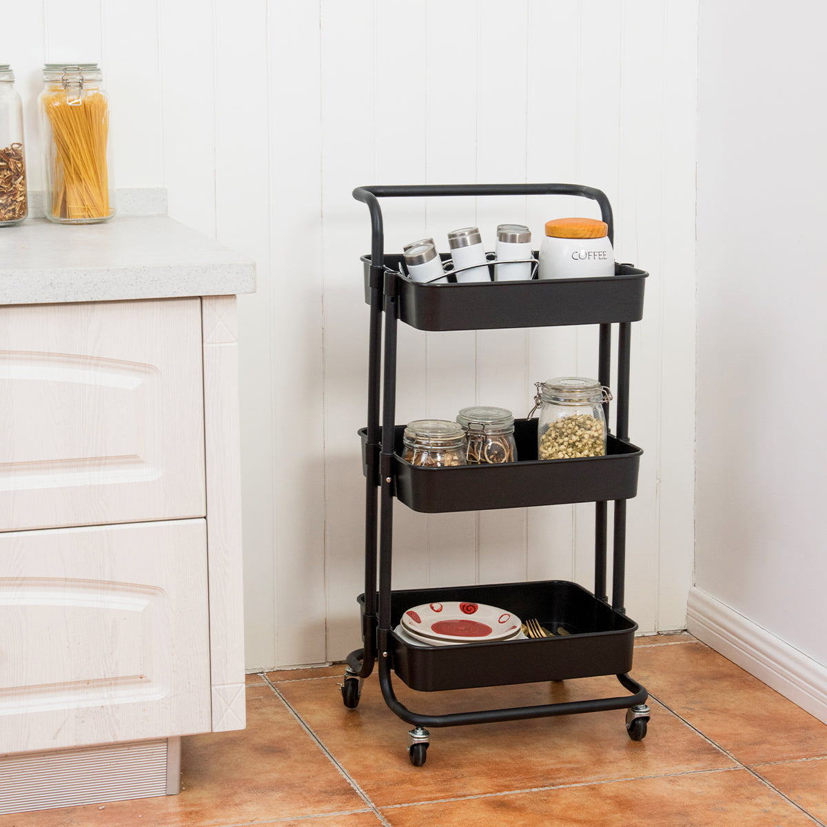 Simple assembly includes clear instructions and necessary hardware for convenient setup