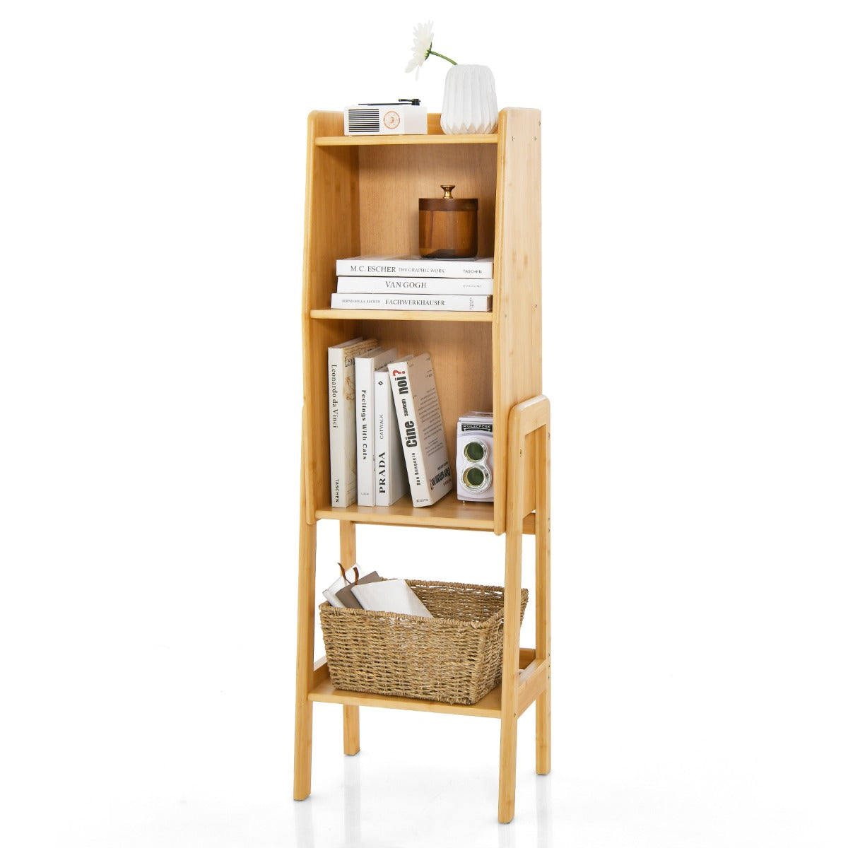 Sturdy A-shaped frame provides excellent stability and helps prevent wobbling under heavy loads