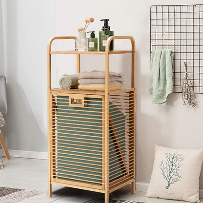 Tilt-out Laundry Hamper with Removable Liner for Bathroom, Laundry Room and Wardrobe