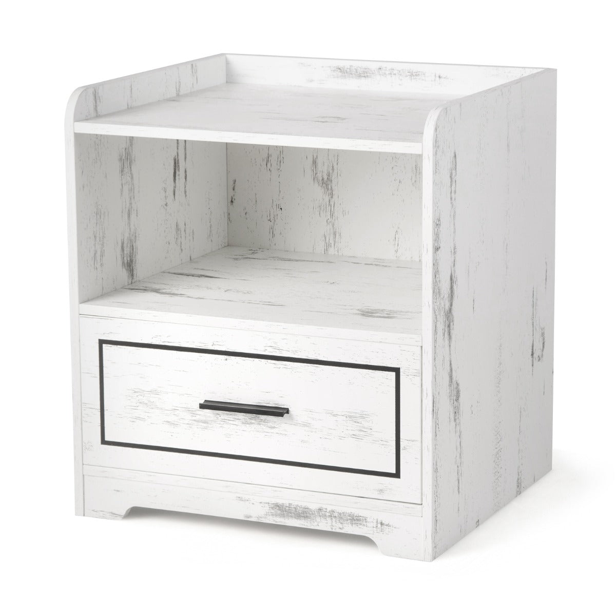 LED Smart Bedside Table with USB Port Adjustable Light Colors and Brightness
