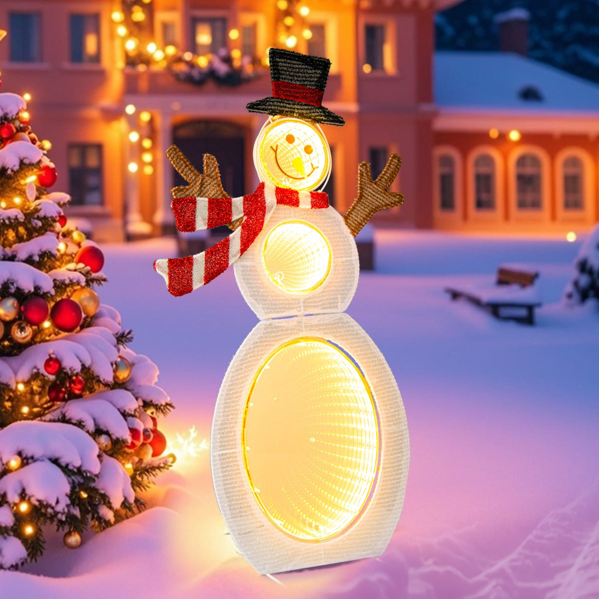 79 CM Lighted Snowman with 105 Built-in LED Lights