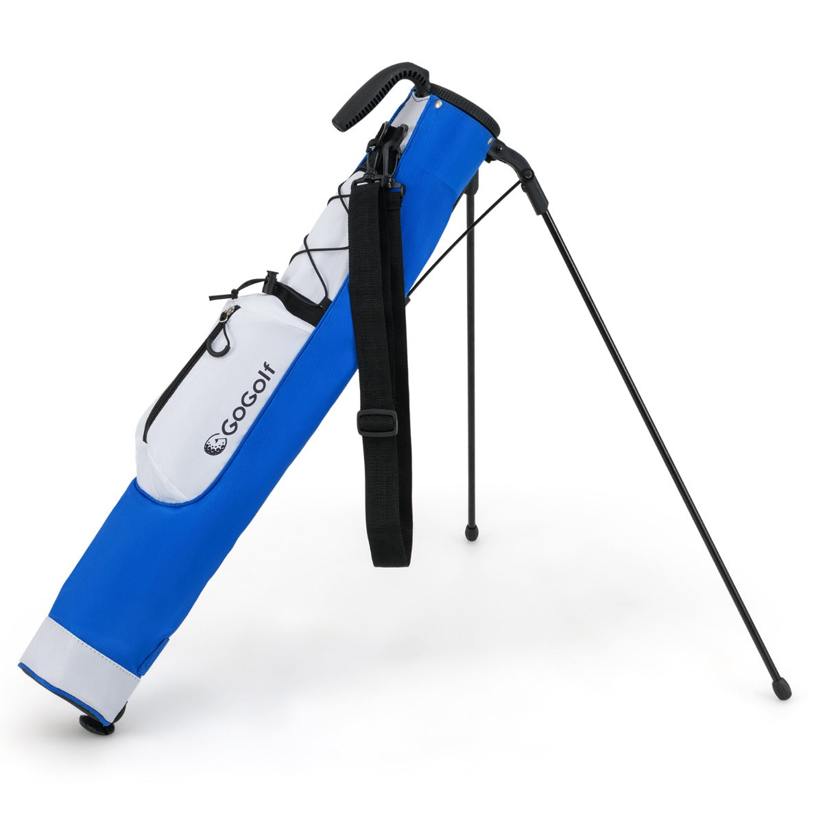 Lightweight Golf Stand Bag with Shoulder Strap and Bottle Holder-Blue