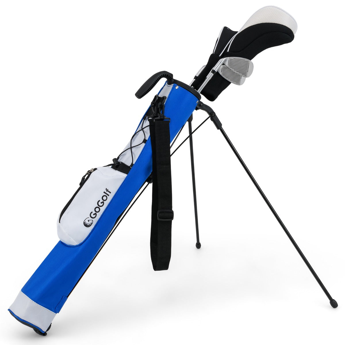 Lightweight Golf Stand Bag with Shoulder Strap and Bottle Holder-Blue