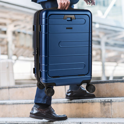 Lightweight PC Hardside Suitcase with Double TSA Lock for Travel/Camping-Navy