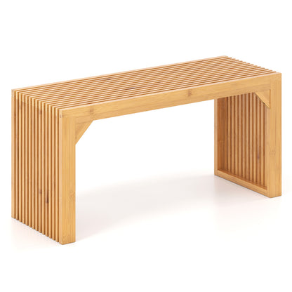 Long Entryway Bamboo Bench for Hallway and Living Room-Natural