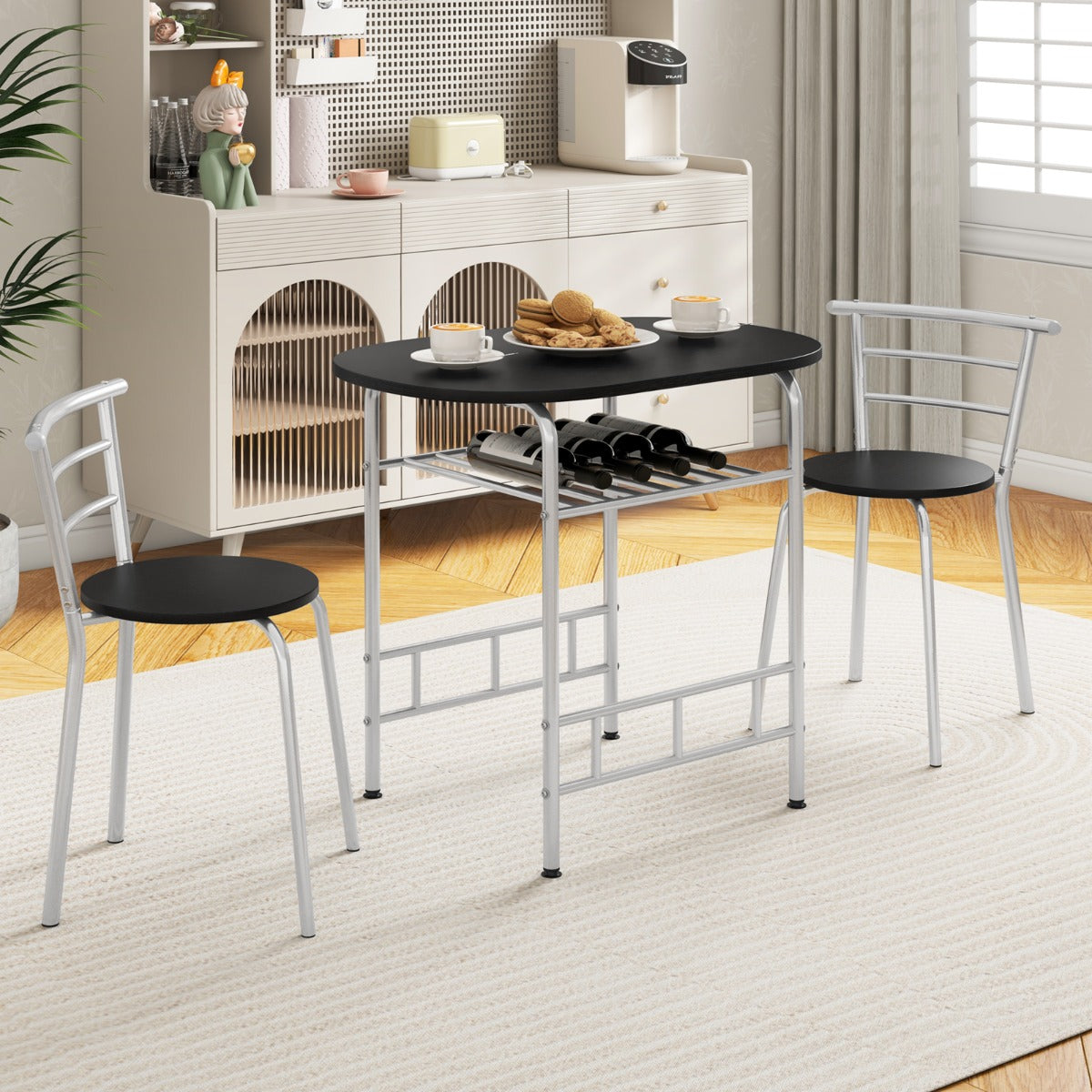 Ergonomic dining chairs feature curved backrests and smooth rounded seats for comfortable support