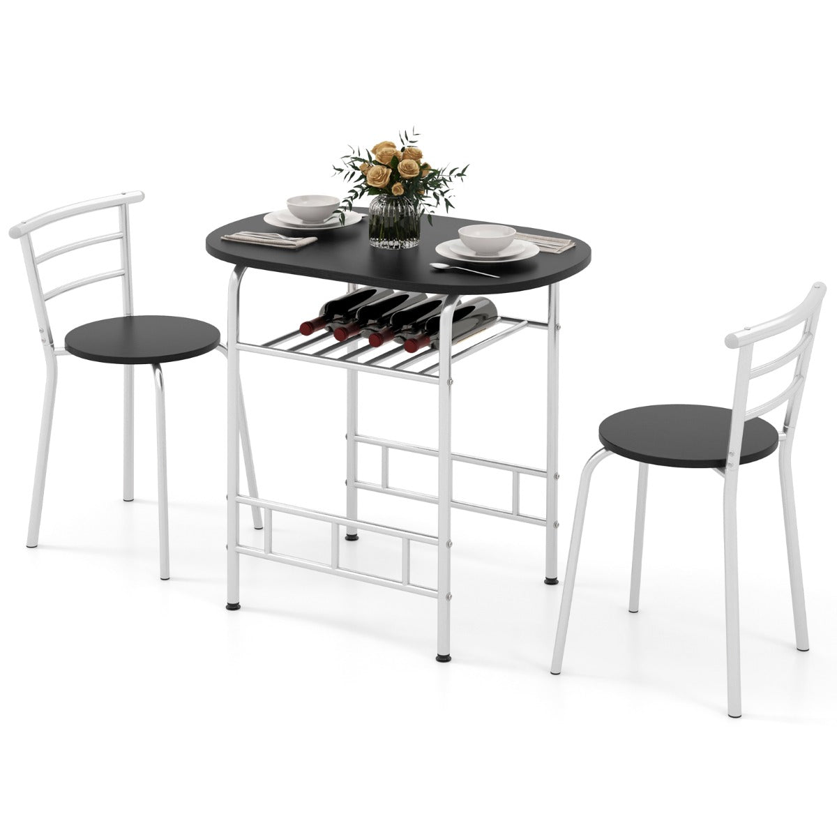 Durable MDF and metal dining furniture provides reliable strength for everyday meals and activities