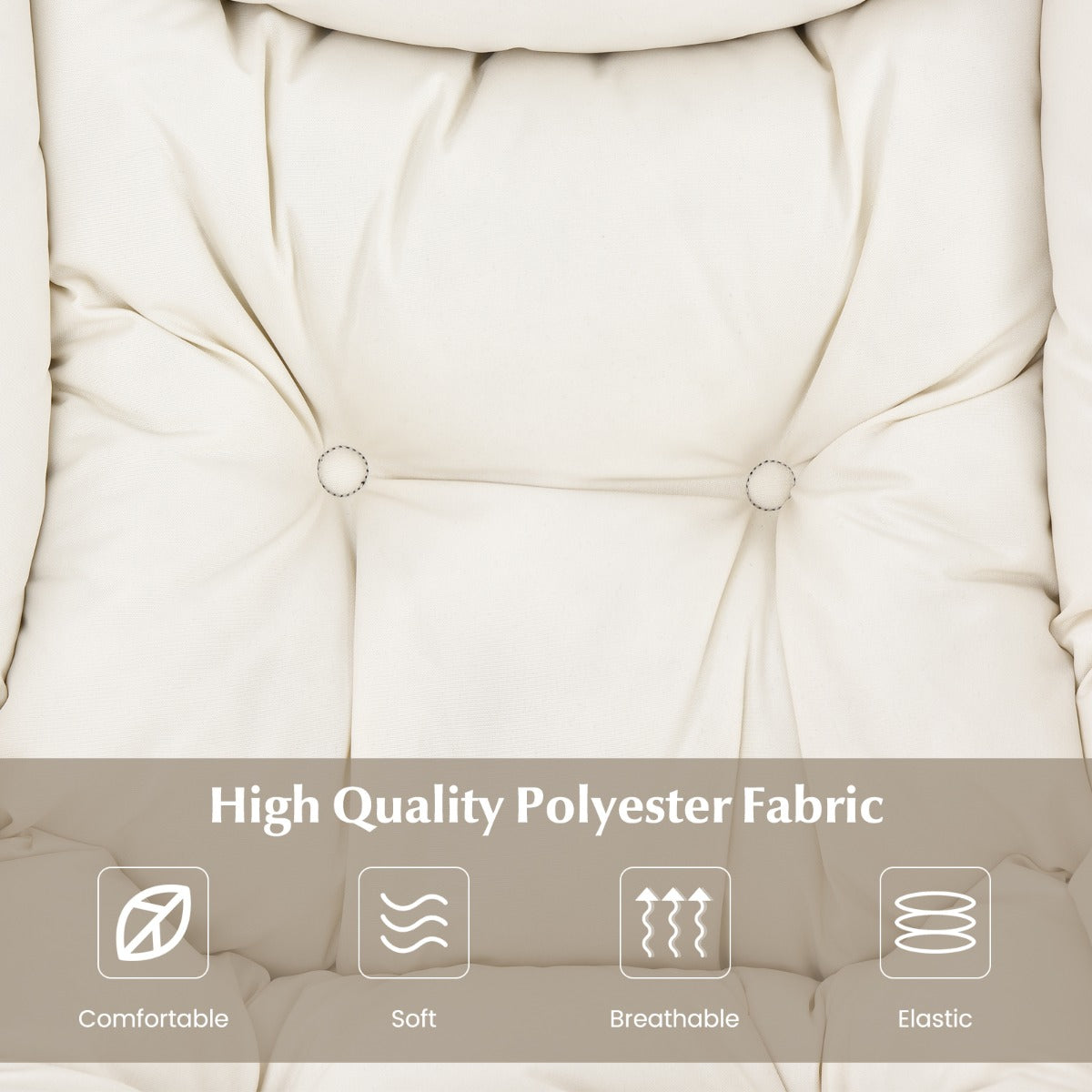 Modern Lazy Chair with Ottoman &amp;amp; Pillow &amp;amp; Armrests &amp;amp; Side Pocket-Beige