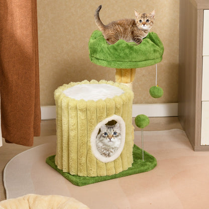 Modern Small Cat Tower Cute Cat Tree with Sisal Scratching Posts