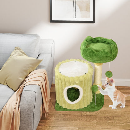 Modern Small Cat Tower Cute Cat Tree with Sisal Scratching Posts