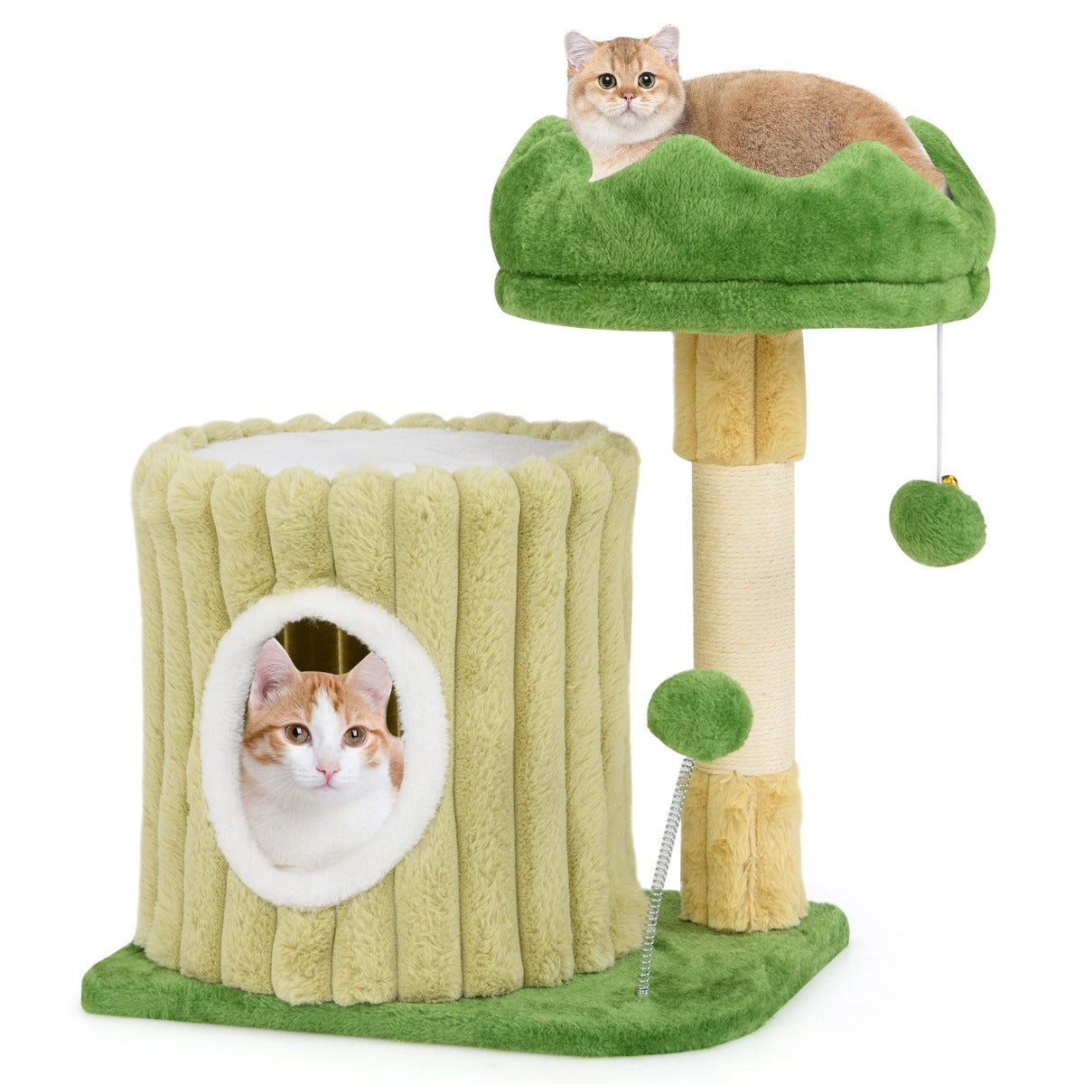 Modern Small Cat Tower Cute Cat Tree with Sisal Scratching Posts