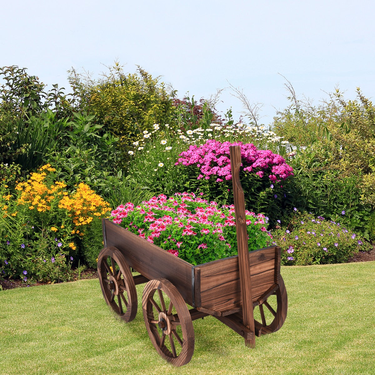 Carbonized wood construction resists corrosion, moths, pests, and outdoor wear for long-lasting use
