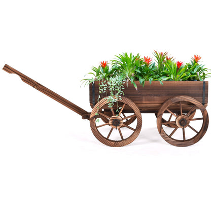 Moveable flower box can be pushed under the eaves to protect plants during rainy weather
