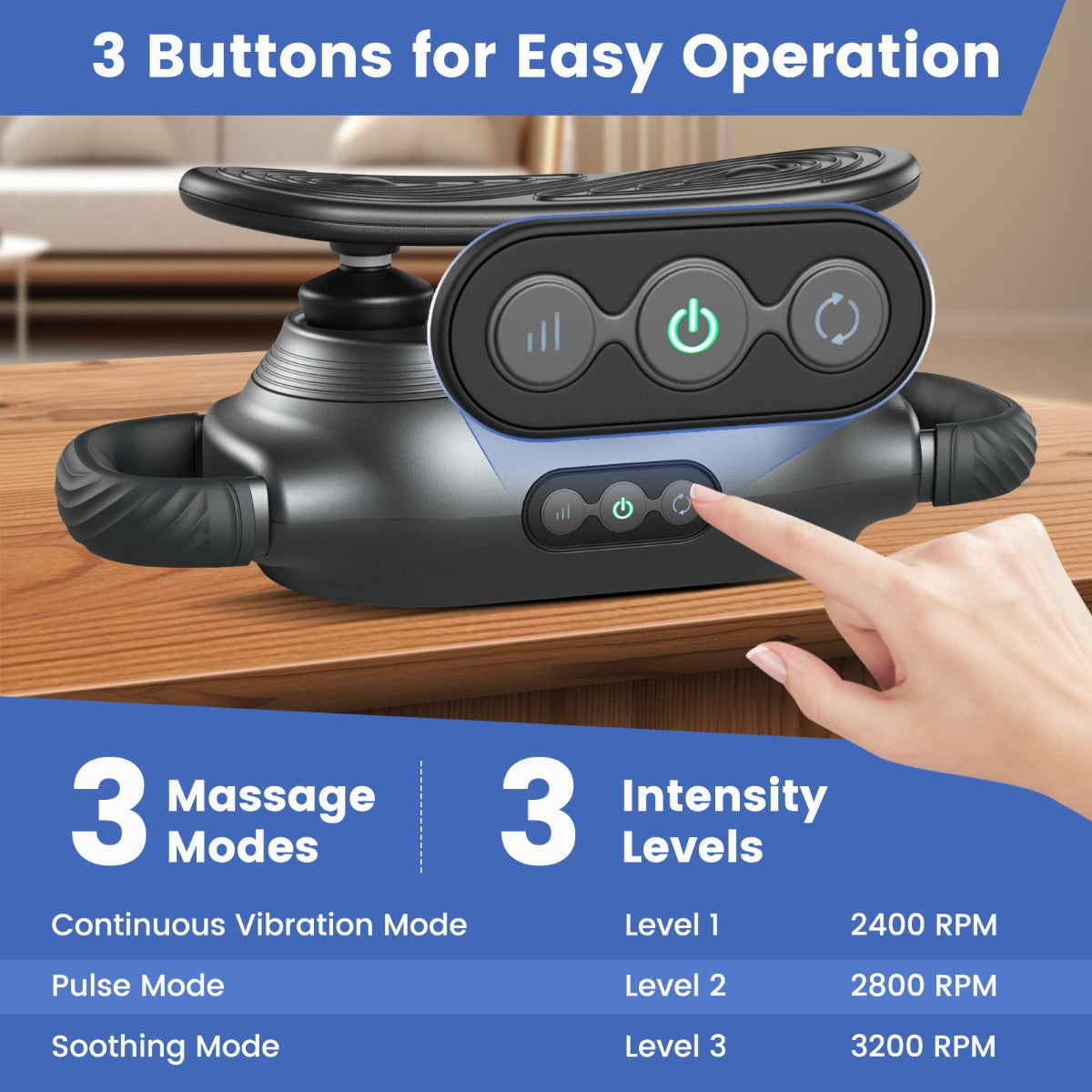 Massage Gun Deep Tissue Multipurpose Electric Massager-Black