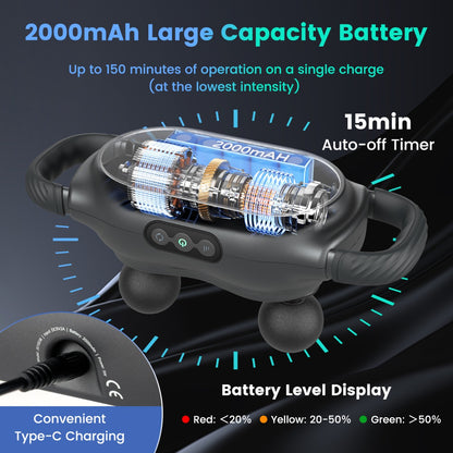 Massage Gun Deep Tissue Multipurpose Electric Massager-Black