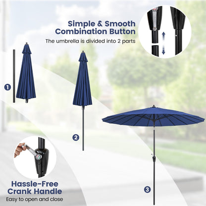 Weighted umbrella base is recommended for enhanced wind protection and safer outdoor use