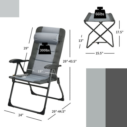 Costway Folding Recliner Chair with 7-Position Adjustable Backrest