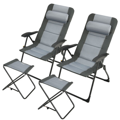 Costway Folding Recliner Chair with 7-Position Adjustable Backrest