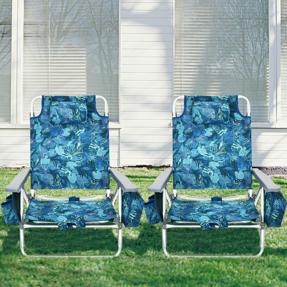 Lightweight folding chairs are easy to carry to the beach, poolside, campsite, fishing area, or picnic location