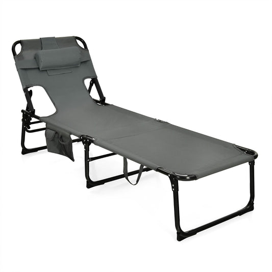 Portable beach chair supports up to 330 pounds with a sturdy steel and aluminum frame