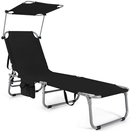 Portable outdoor recliner folds compactly to fit in car trunks, closets, and small storage spaces