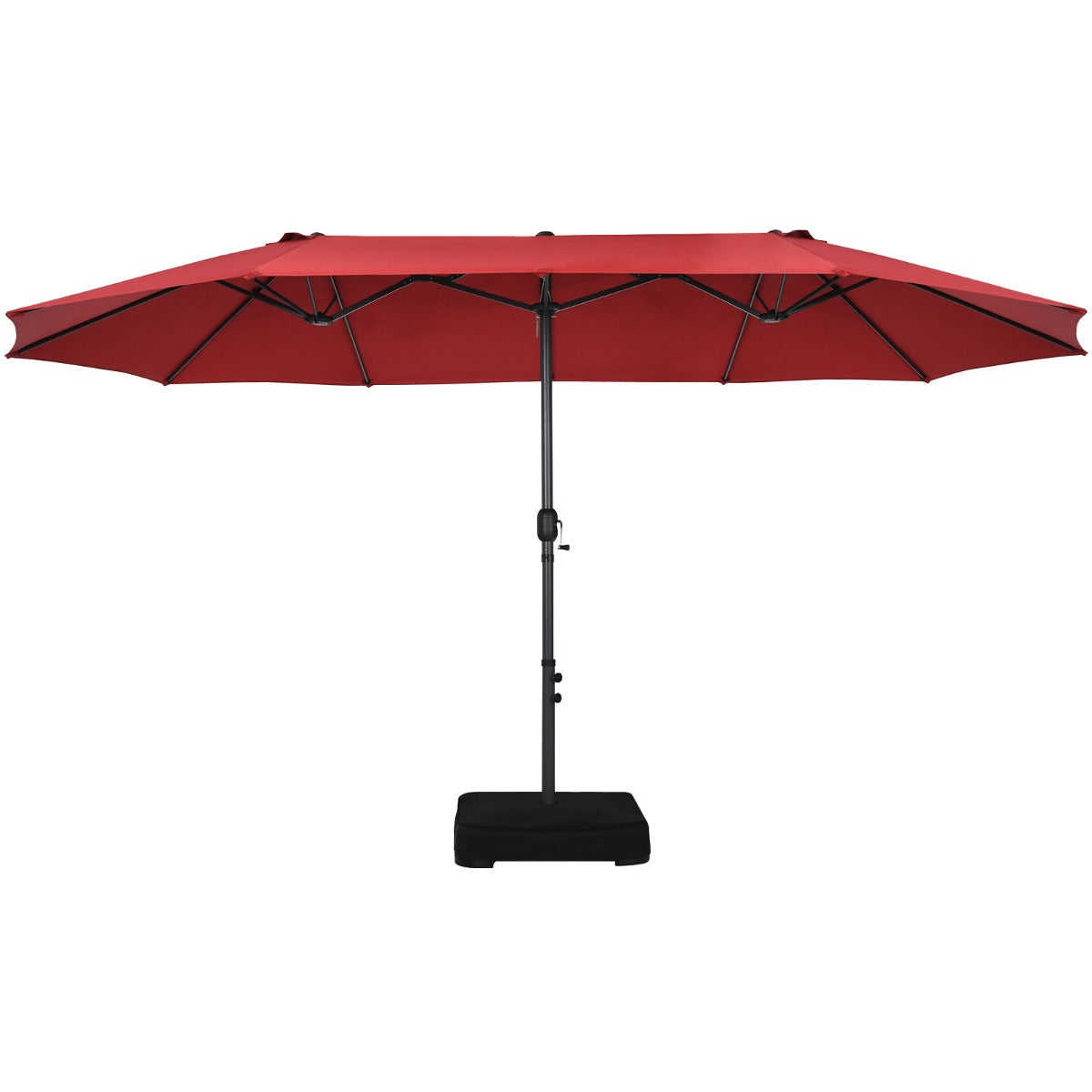 Air-vented canopy encourages airflow while helping protect users from intense sunlight