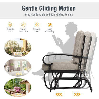 Soft foam seat and back cushions covered with breathable olefin fabric provide lasting comfort