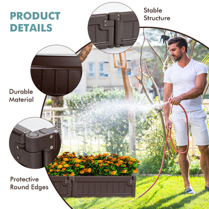 Weather-resistant modular planter box offering practical gardening space and attractive outdoor decoration