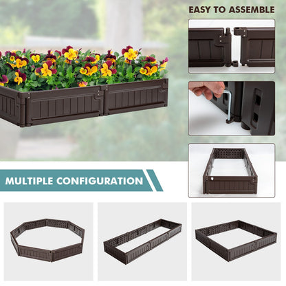 Weather-resistant modular planter box offering practical gardening space and attractive outdoor decoration