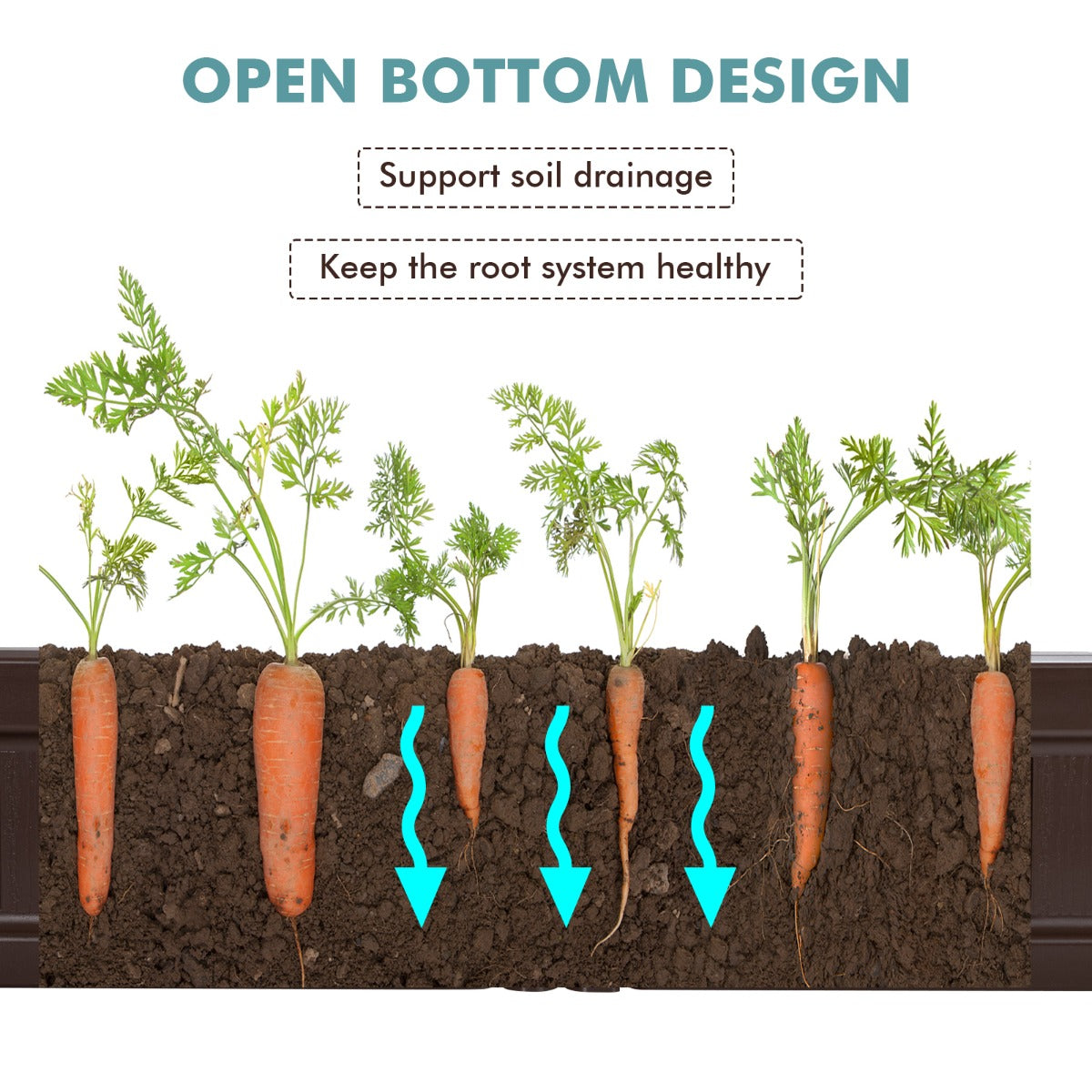 Durable brown raised garden bed made from waterproof HDPE for reliable outdoor gardening