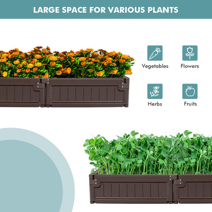 Costway Multiple Configuration Garden Bed Outdoor Planter Grow Box