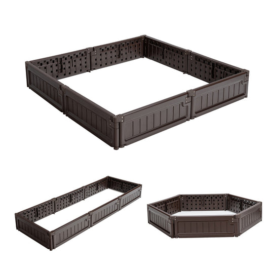 Costway Multiple Configuration Garden Bed Outdoor Planter Grow Box