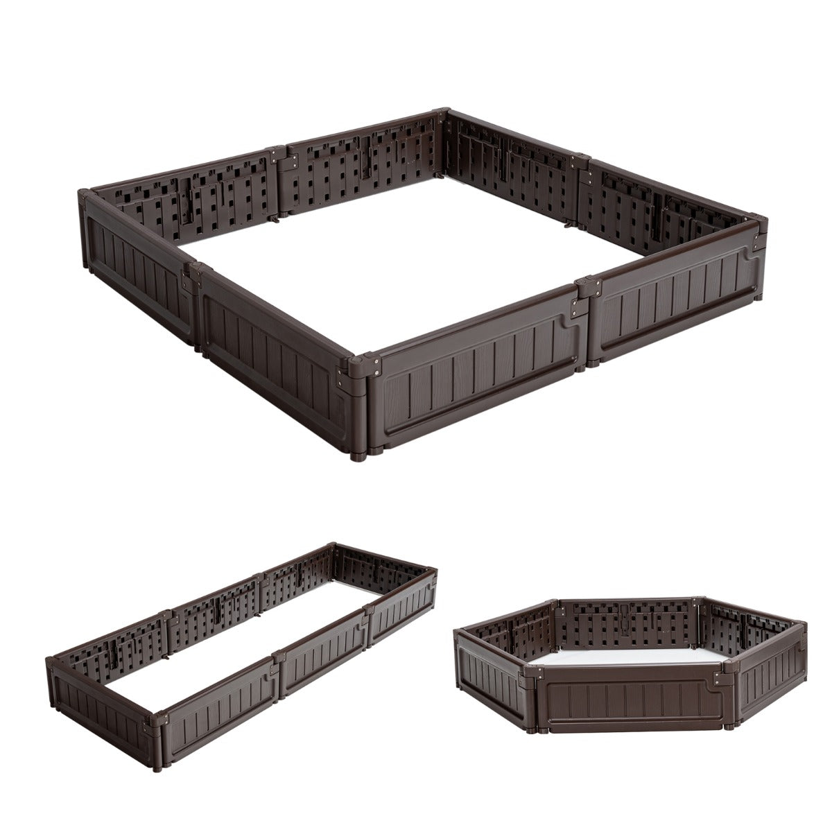 Large bottomless planter box with excellent drainage for vegetables, flowers, herbs, and fruit