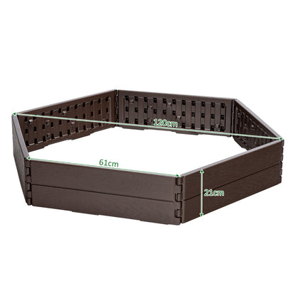 Costway HDPE Raised Garden Bed with 2 Configurations of Rectangular and Hexagon