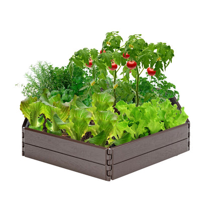 Tool-free assembly lets gardeners connect panels and create a planting bed quickly and easily