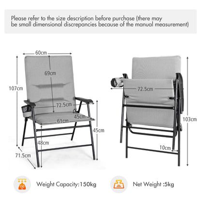 Costway Portable Padded Folding Chair for Camping & Dining & Beach