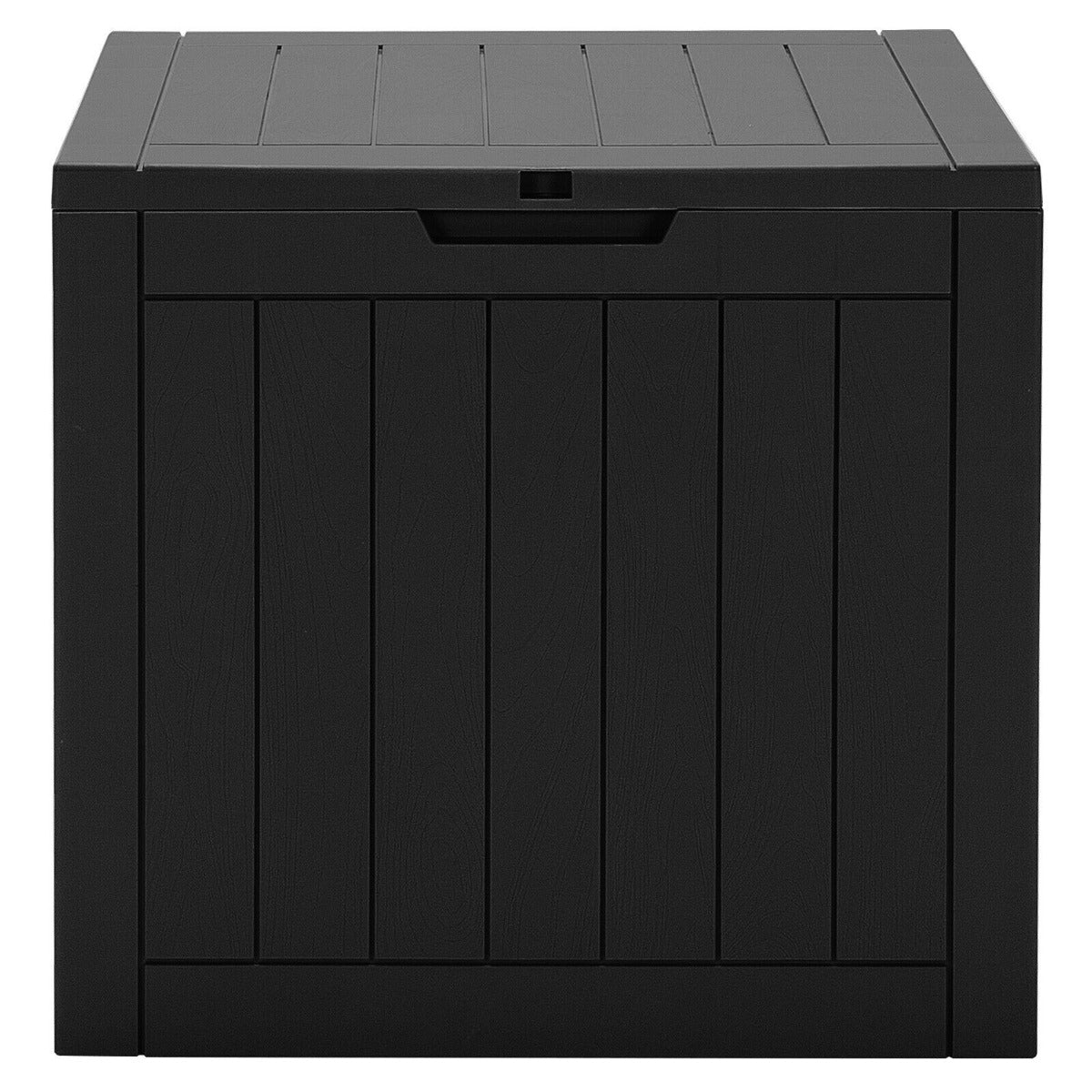 118L Outdoor Storage Box, Multipurpose Weatherproof Container, Black