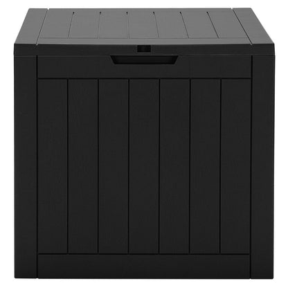 118L Outdoor Storage Box, Multipurpose Weatherproof Container, Black