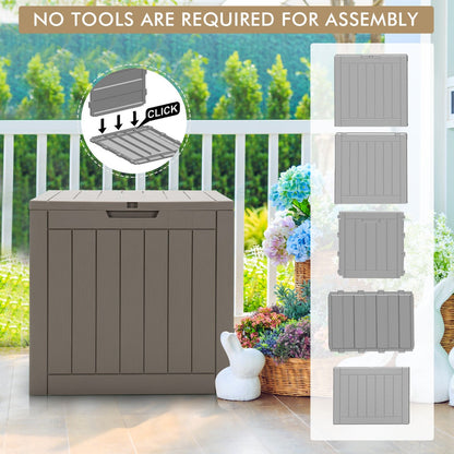 118L Weatherproof Patio Storage Box with Lockable Lid and 100 kg Capacity