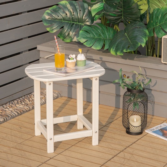 Costway Outdoor Side Table with Weather-resistant PE Material for Patio