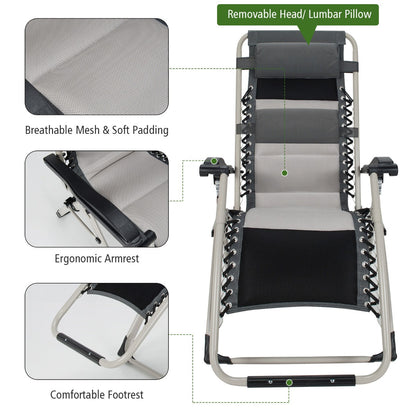 Fully assembled lounge chair unfolds in seconds for quick use at home or on outdoor trips