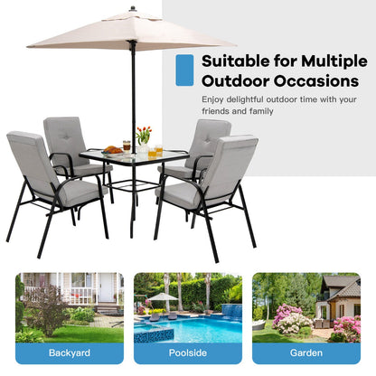 Three-box delivery includes assembly hardware and supports convenient outdoor furniture setup