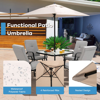 Three-box delivery includes assembly hardware and supports convenient outdoor furniture setup