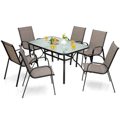 Outdoor table supports 90kg while each armchair supports up to 150kg for reliable everyday use