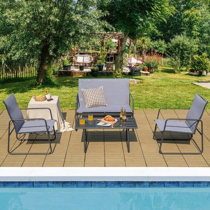 Tempered glass tabletop is durable, smooth, and easy to clean after meals or gatherings