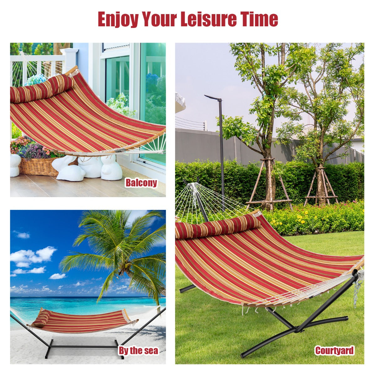 Hand-woven cotton ropes and bamboo spreader bars provide strength and a skin-friendly feel