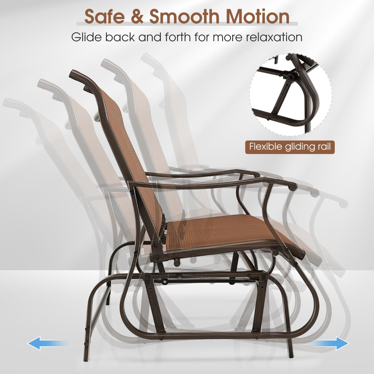 Clear instructions and included accessories help simplify assembly of the two-person rocking bench