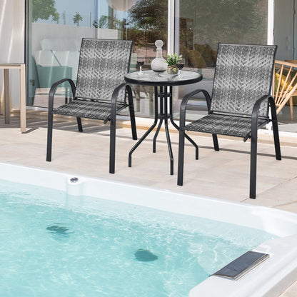Each reinforced outdoor armchair supports up to 160 kilograms for reliable daily seating